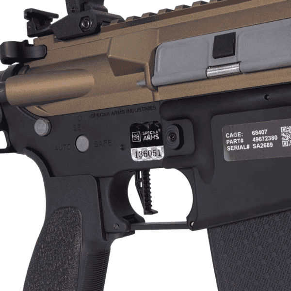 Rifle de Airsoft AEG M4 MLOK SAE23 Chaos Bronze Edge 2.0 Gatilho Eletrônico Gate Aster Specna Arms - Image 3