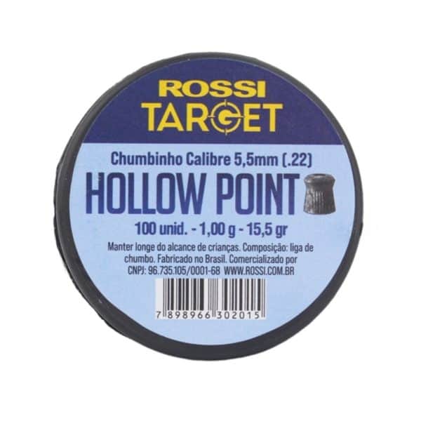 Chumbinho Rossi TARGET HOLLOW POINT 5.5MM 100 Un