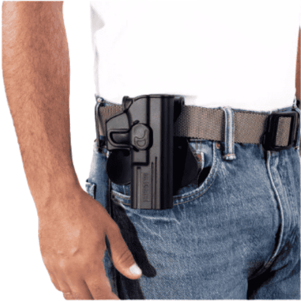 Coldre Ostensivo Destro OWB TARÂNTULA Preto p/ Glock Standard - BRFORCE - Image 3
