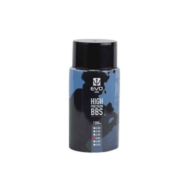 Munição BBs Airsoft EVO 0.36G - 1.200 UN