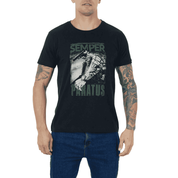 Camiseta CONCEPT SEMPER PARATUS Preta - INVICTUS - Image 3