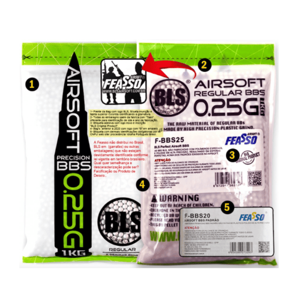 Munição BBs  para Airsoft BLS 0.25G - 4.000UN - Image 2