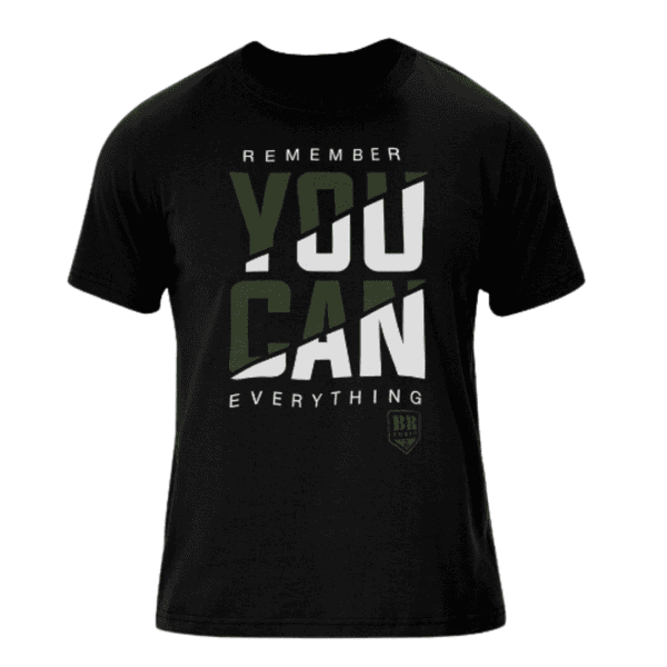Camiseta VOCÊ PODE TUDO Preta - BR FORCE: Conquiste seus objetivos!