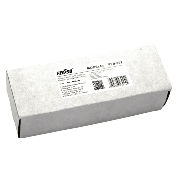 Bateria Lipo Airsoft - 11.1V 1500MAH 15C Feasso (3 Células) - Image 2