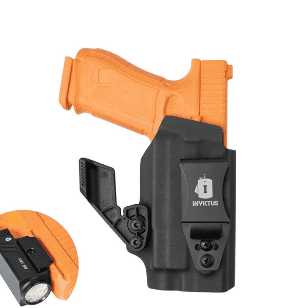 Coldre Velado Destro em Kydex IWB Para Glock Standard e Compact com Lanterna - Image 6