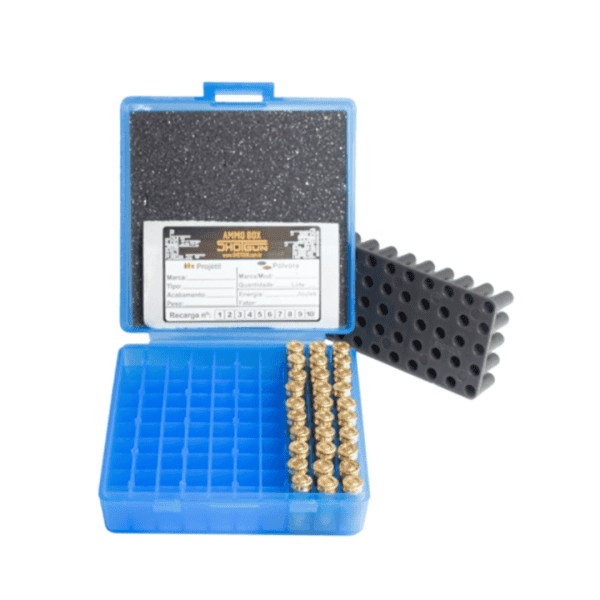 Caixa de Munição Shotgun para 100 Cartuchos Calibre 380 e 9mm Azul - Image 3