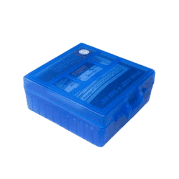 Caixa de Munição Shotgun para 100 Cartuchos Calibre 38 e 357 Azul - Image 2