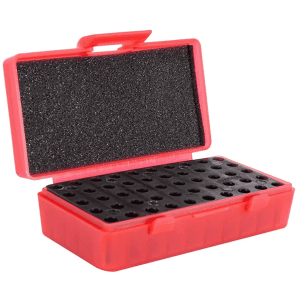 Caixa de Munição Shotgun para 50 Cartuchos Calibre 380 9mm 22LR Vermelha - Image 2