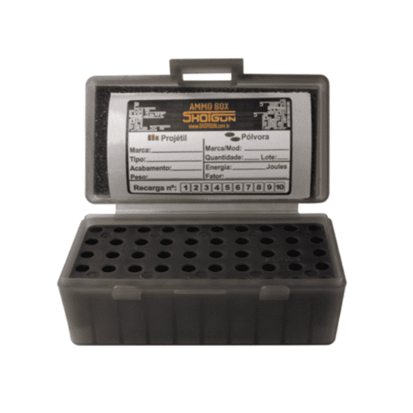 Caixa de Munição Shotgun para 50 Cartuchos Calibre 38 357 22LR Fume - Image 3