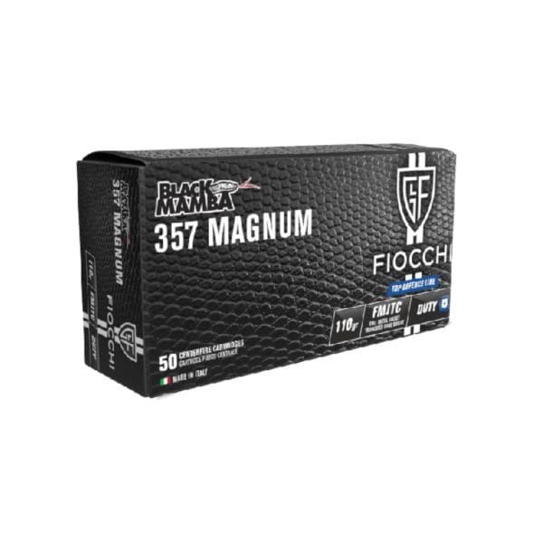 Munição Fiocchi .357 Magnum Black Mamba FMJT 110gr 50un