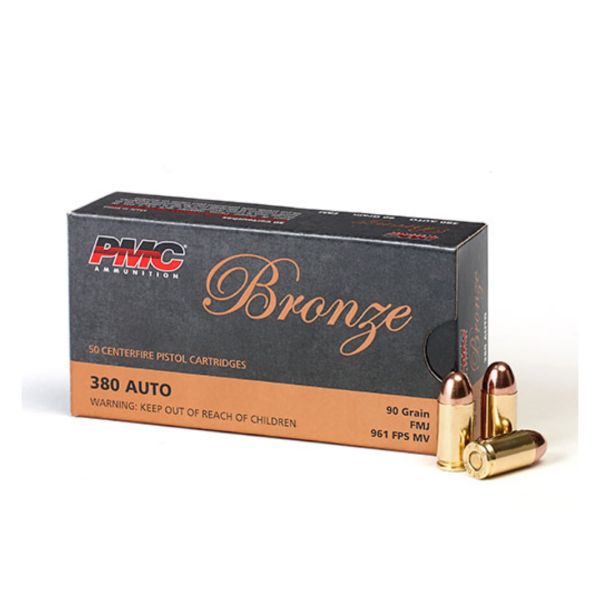 Munição PMC .380 ACP 90gr FMJ 50un