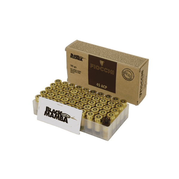 Munição Fiocchi Black Mamba .45 ACP FMJTC 185gr 50un