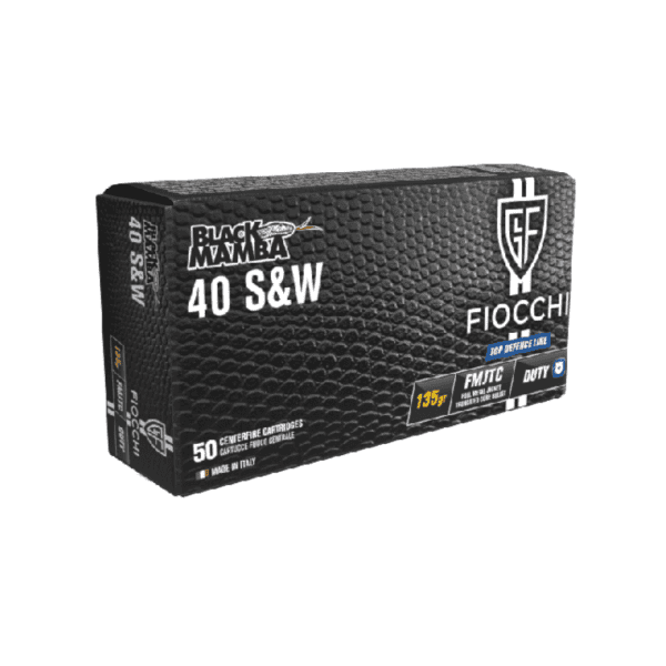 Munição Fiocchi Black Mamba .40 S&W 135gr Conica 50un