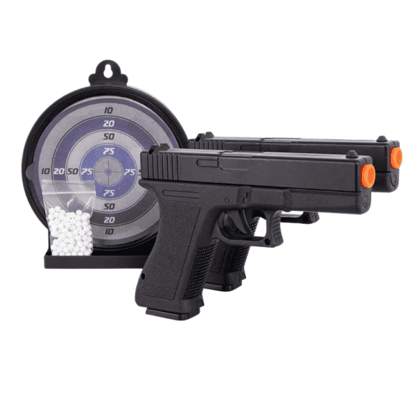 Kit 2 Pistolas de Airsoft 6mm V307 + Alvo de Gel - VIGOR