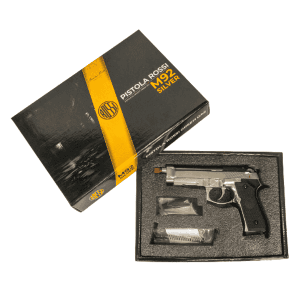 Pistola de Airsoft Rossi M92 Silver GBB 6mm - Image 7