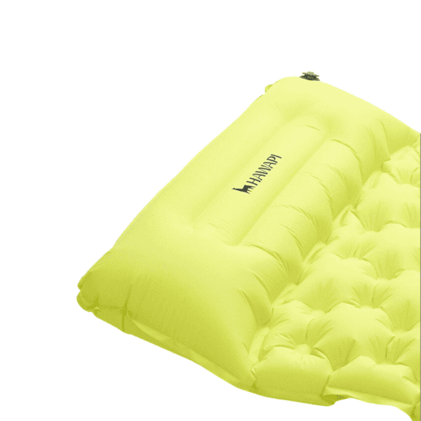 Isolante Inflável HAWAPI Solteiro até 150KG com Bomba Verde-limão - Image 2