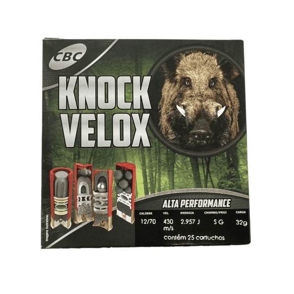 Cartucho CBC Knock Velox Cal. 12 SG 25un - Image 2