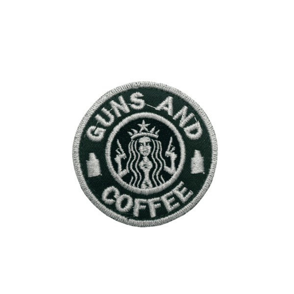 Patch Bordado Guns and Coffee