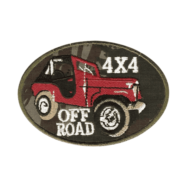 Patch Bordado 4X4 Off Road Vermelho