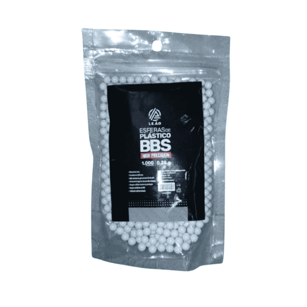 Esfera Airsoft BBs Leao 0.25g 6mm pacote com 1000 bolinhas