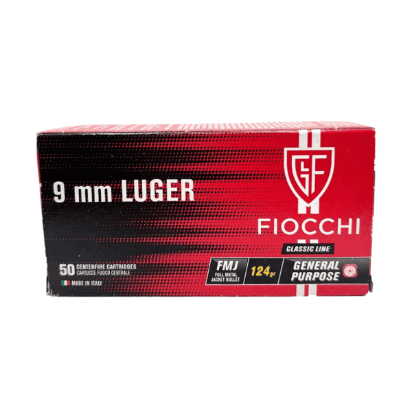 Munição Fiocchi 9mm Luger 124gr FMJ 50un - Image 2
