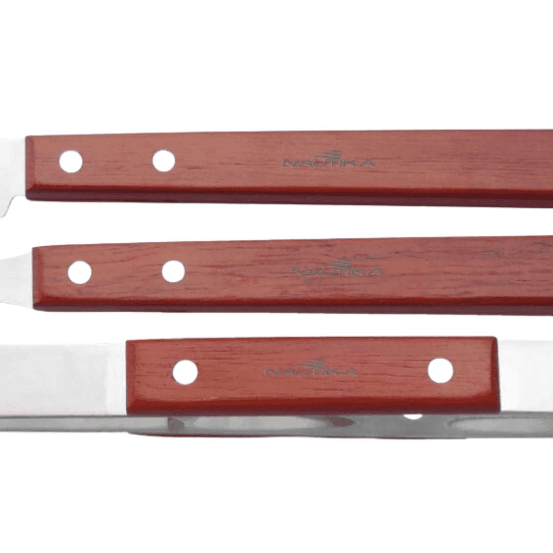 Kit Churrasco Nautika 3 Peças - Garfo, Faca e Pegador - Fork - Image 3