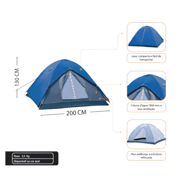 Barraca Fox para 3/4 Pessoas Nautika - Imagem 2