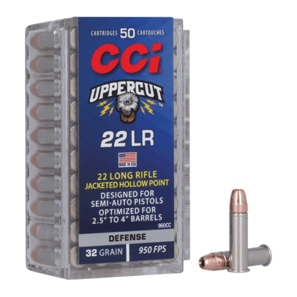 Munição CCI .22LR Uppercut Plated HP 32gr 50un